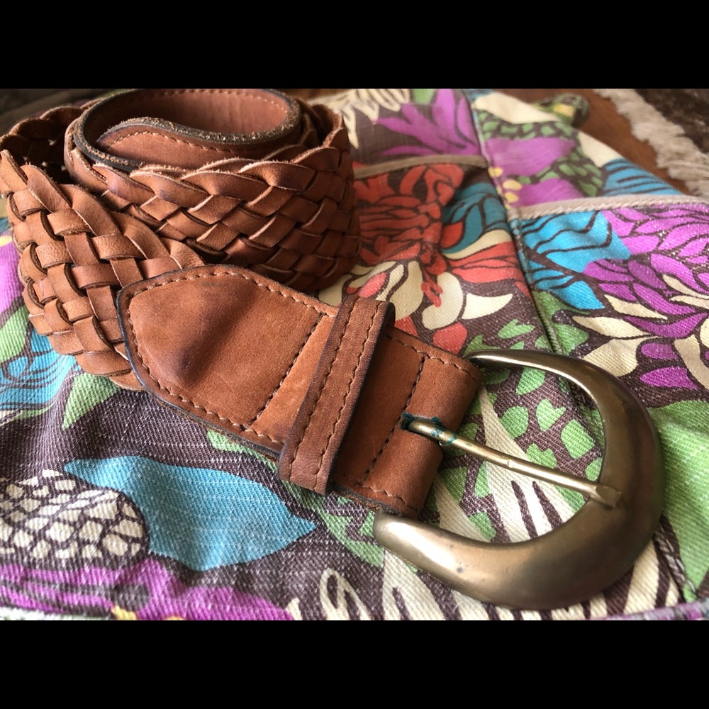 Catherine Dial Easley braided leather belt M Cogna